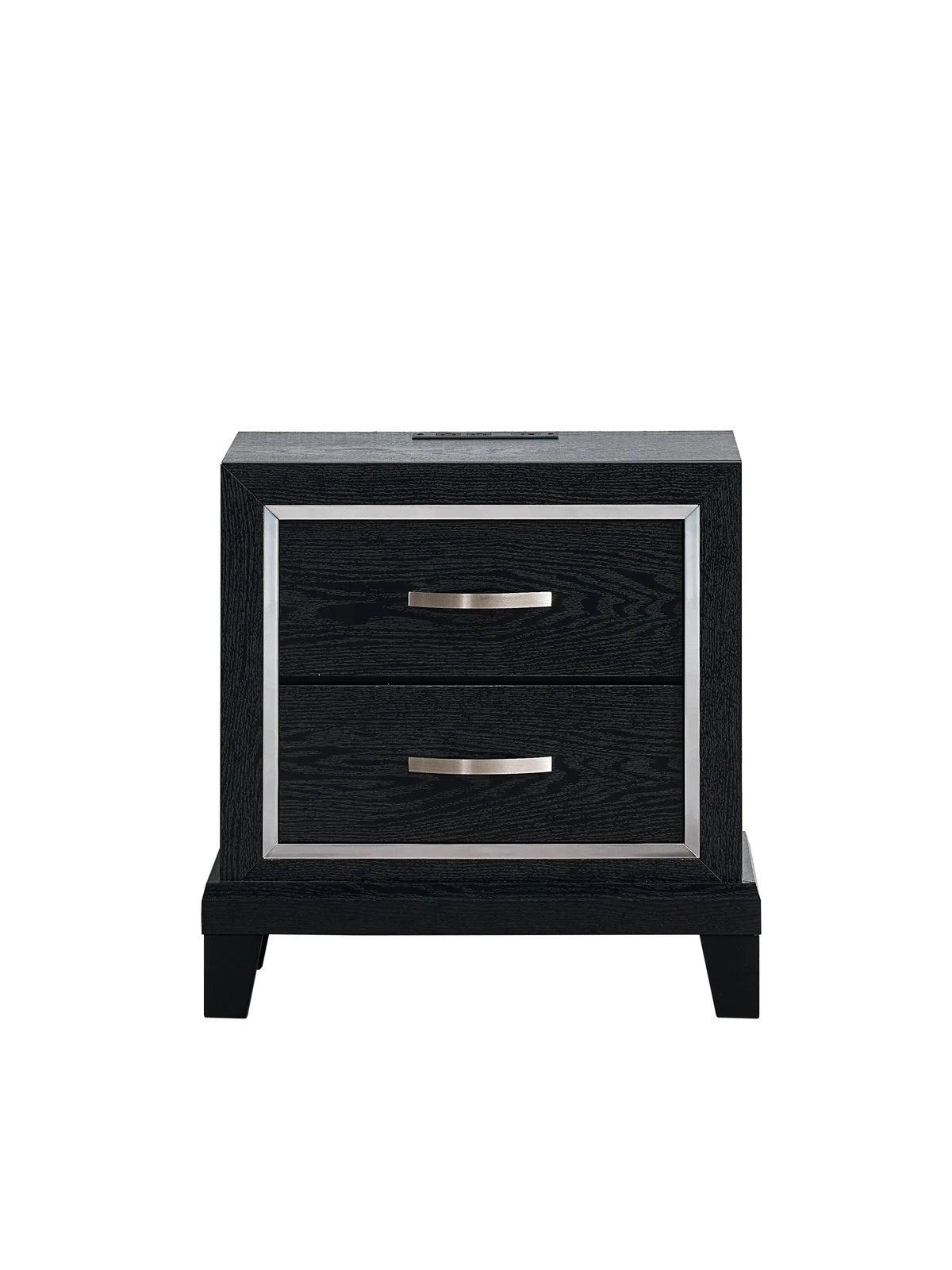 Livingston G02850-N 2-Drawer Nightstand with Charging AC/USB Outlets