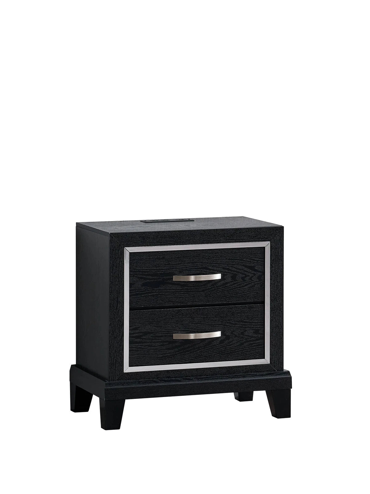 Livingston G02850-N 2-Drawer Nightstand with Charging AC/USB Outlets