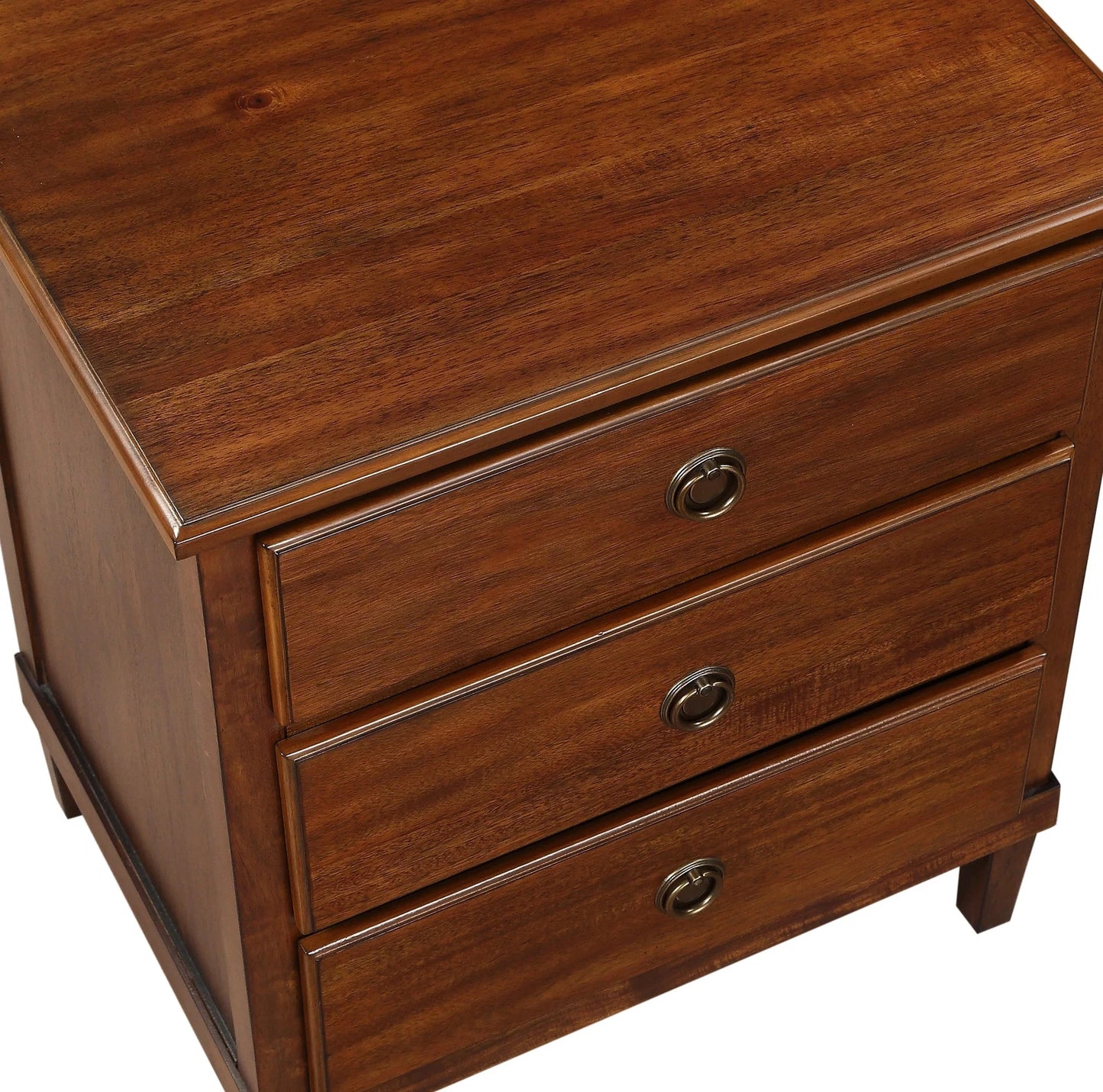 Chamberlin Brown 3-Drawer Nightstand: Stylish Bedroom Storage Solution
