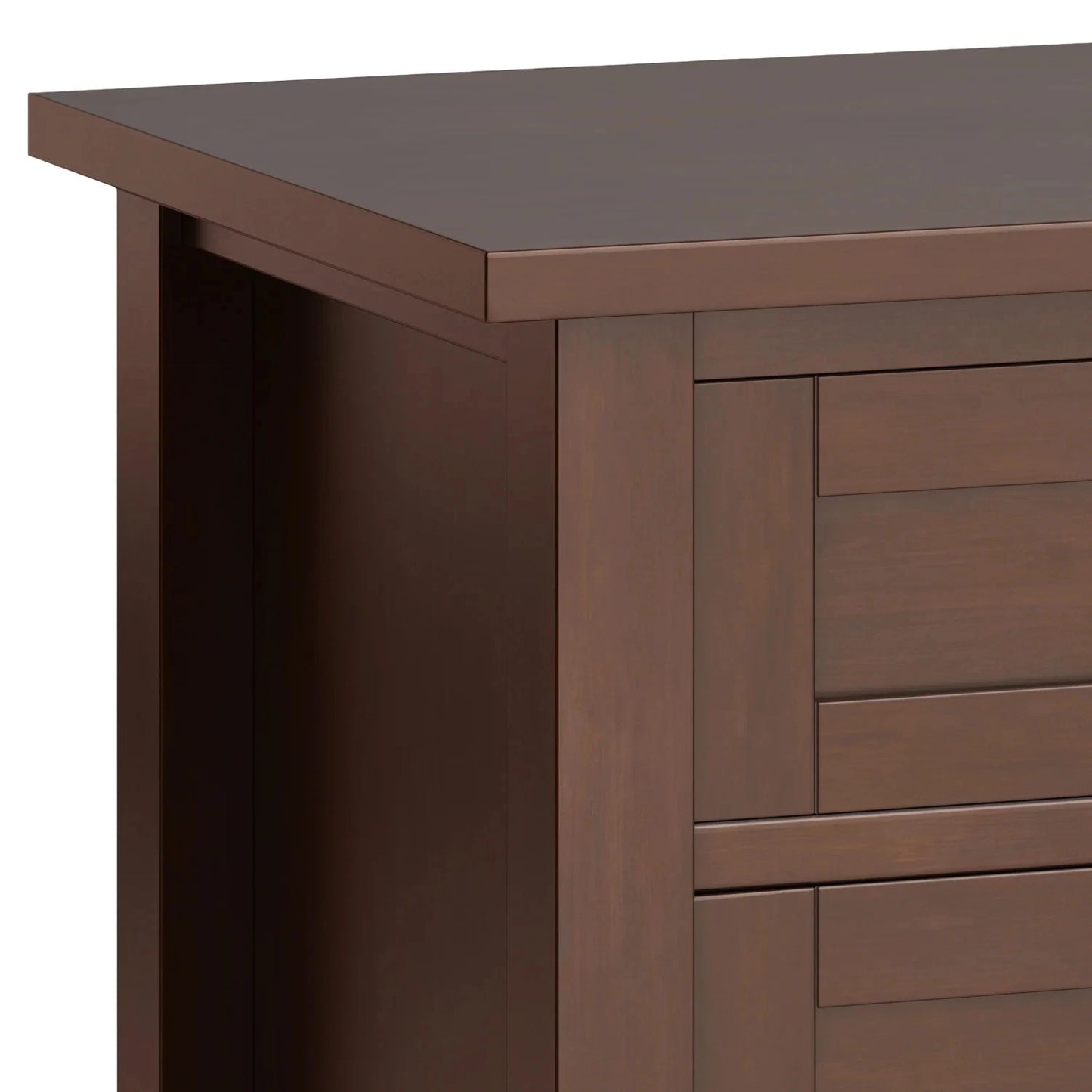 Warm Shaker Solid Wood 24" Transitional Nightstand - Russet Brown