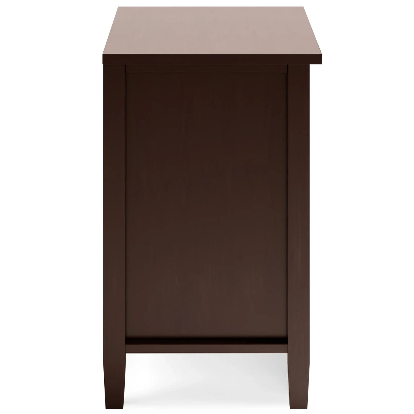 Warm Shaker Solid Wood 24" Transitional Nightstand - Russet Brown