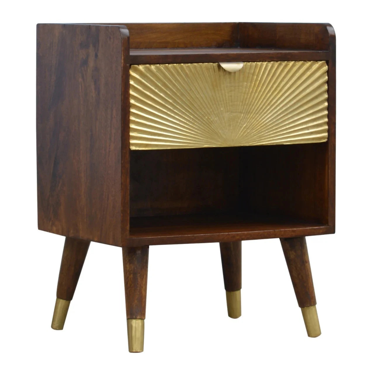 Manila Gold One Drawer Nightstand - Bedroom Furniture