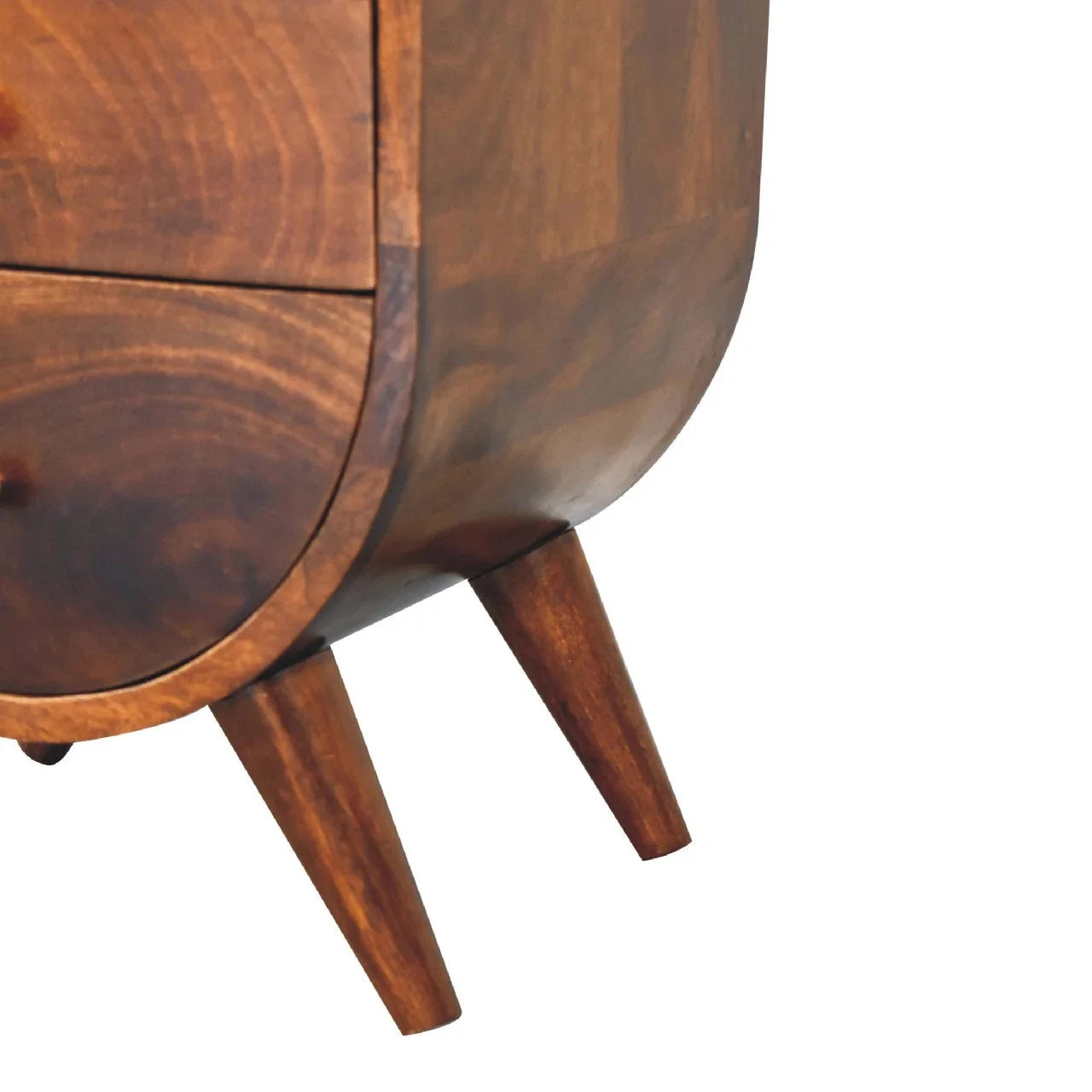 Solid Wood Split Chestnut Bedside Table Nightstand