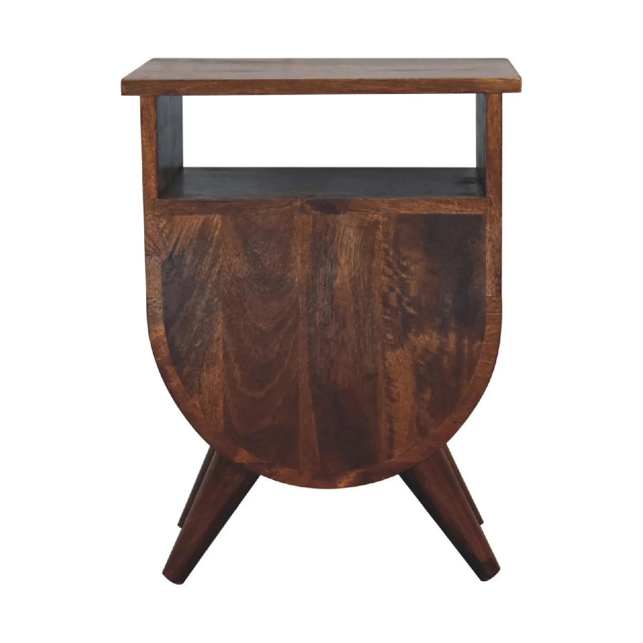 Solid Wood Split Chestnut Bedside Table Nightstand