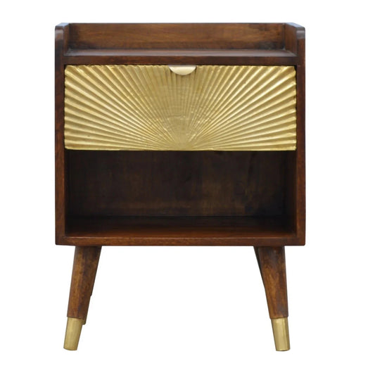 Manila Gold One Drawer Nightstand - Bedroom Furniture